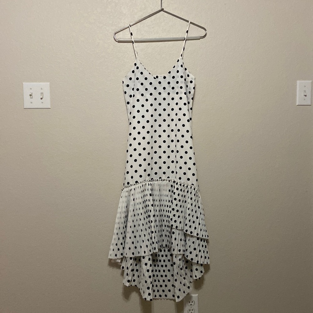 Nasty Gal polka dot ruffle slip dress NWT